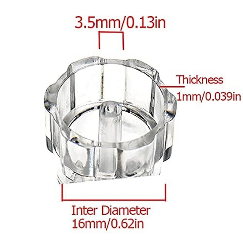 Microdermabrasion Aqua Peel Tips - 8 Transparent Plastic Replacement Heads for Facial Care