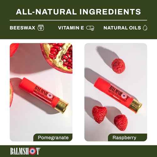 BALMSHOT Lip Balm 4 Pack (Fruit Combo (Variety Pack))