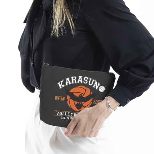 WCGXKO Anime Lover Volleyball Club Makeup Bag - Japanese Volleyball Anime Cosmetic Pouch