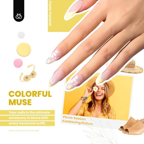 beetles Gel Polish 44pcs Winter Gel Nail Polish Set 36 Colors Brown Burgundy Red Blue Purple Green Black Nude White with Base Top Coat UV LED Needed Salon DIY at Home Gift for Women Colorful Muse