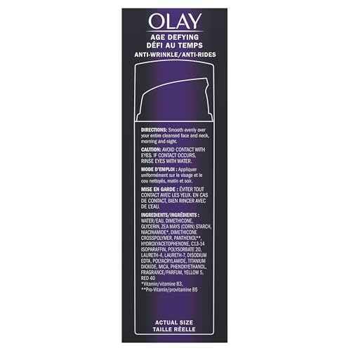 Olay Face Serum, Age Defying Anti-Wrinkle 2-in-1 Day Cream - Anti-Aging, Anti-Wrinkle, Smooths Fine Lines and Wrinkles, Firming, Lifting - Niacinamide, Glycerin, Aloe Vera, 1.7 Oz