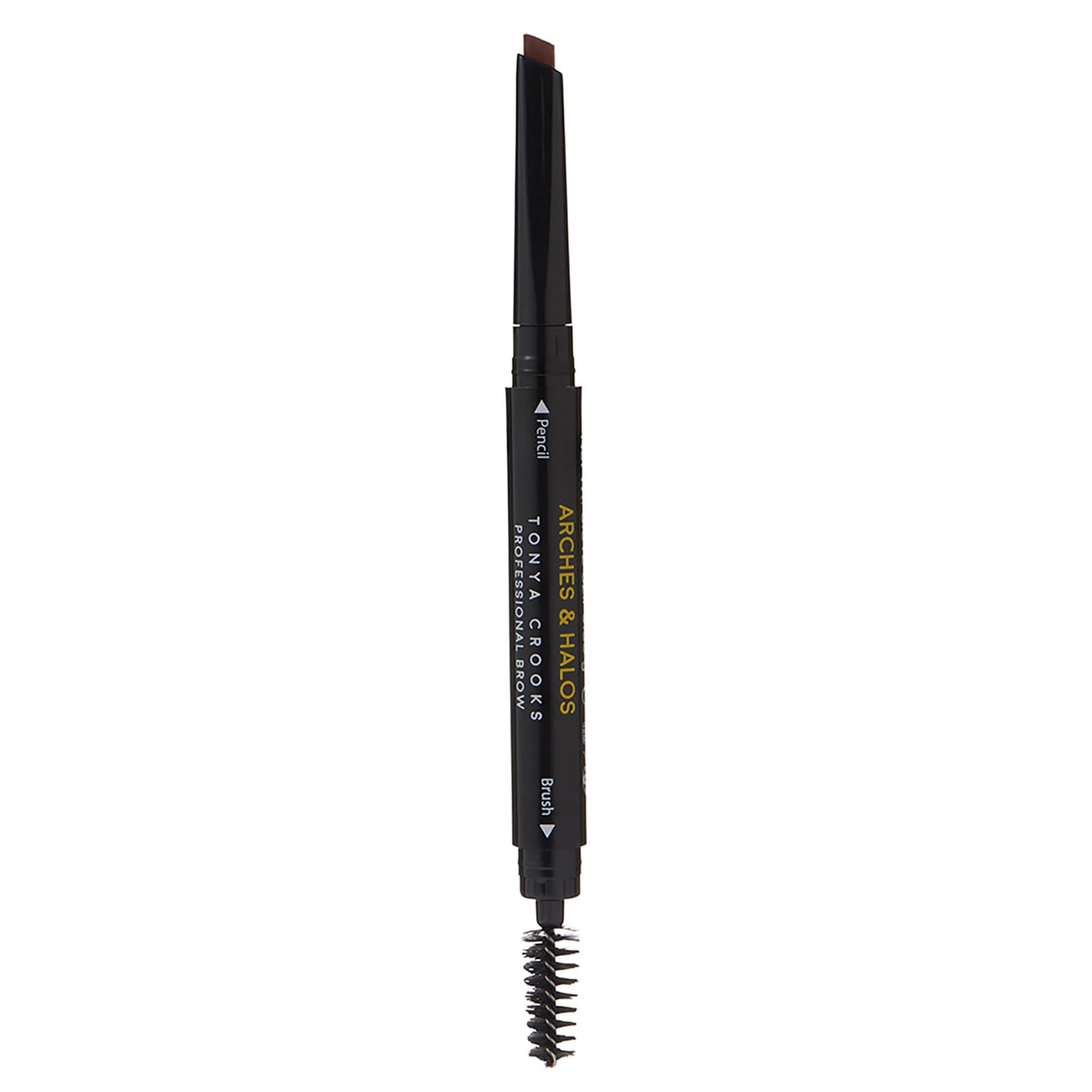 Arches & Halos Angled Brow Shading Pencil - Double Sided Eyebrow Filler and Spoolie - Angled Brush Design for Precise Shaping and Styling - Buildable, Easy Blend Pigment - Espresso - 0.012 oz