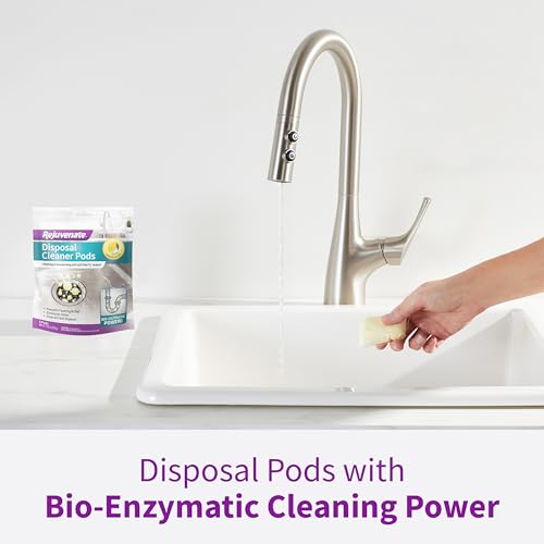 Rejuvenate Disposer and Pipe Cleaner, Lemon Scent, 6 Pods, 7.1 oz (201g)