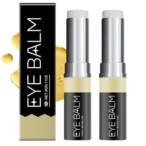 Under Eye Balm Stick for Under Eyes Bags,2025 New Turmeric Cream Erases Eyes Bags Within Minutes,Erase for Dark Circles Puffiness,Moisturizing Under Eye Balm for Travel Care Serum for Women(2PCS)