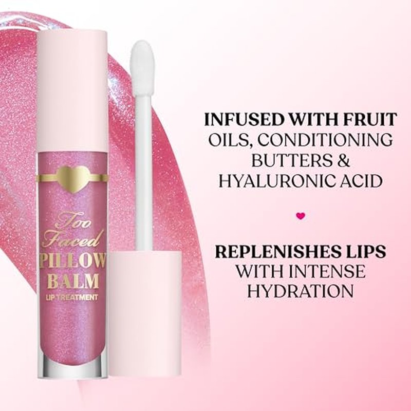 Too Faced Pillow Balm Ultra-Hydrating Lip Treatment | Liquid Lip Balm that Replenishes Lips with Hyaluronic Acid