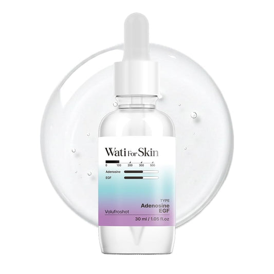 Wati For Skin Adenosine EGF Volufroshot Ampoule (1.01 fl.oz) – Facial Serum with Volufiline for Visible Elasticity & Plumping – Dewy Finish K-Beauty