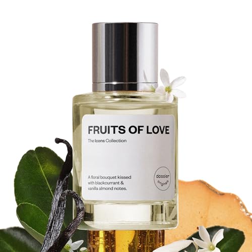 Dossier Fruits of Love - Eau de Parfum for Women - 50ml / 1.7oz - Sweet Fruity Floral Scent with Notes of Blackcurrant, Rose & Vanilla - Clean, Vegan, Long-Lasting Perfume
