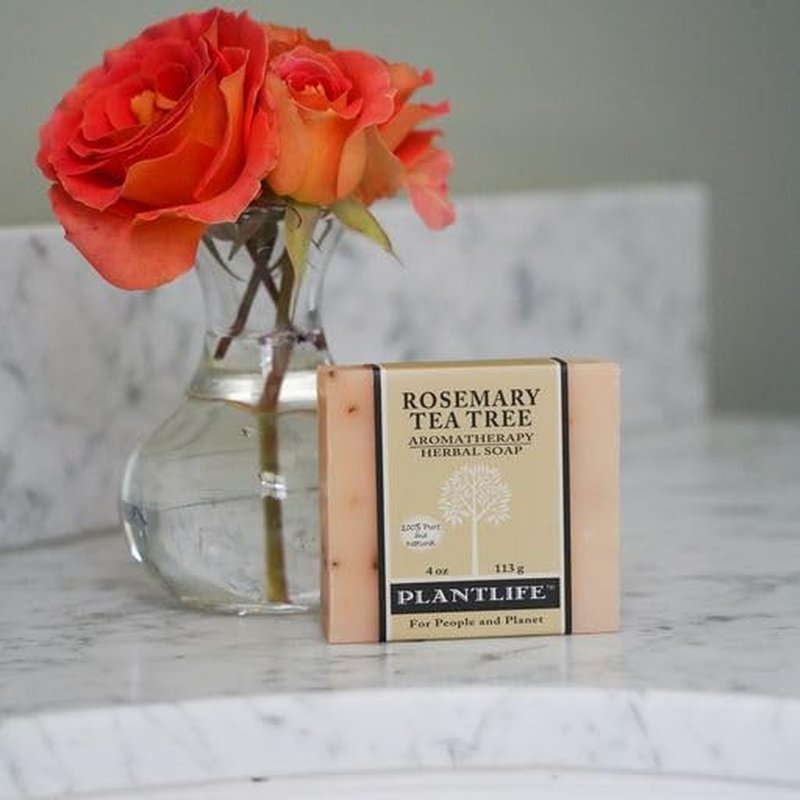 Rosemary Tea Tree Bar Soap - Moisturizing & Soothing Plant-Based Soap | 6-Pack, 4oz Bars
