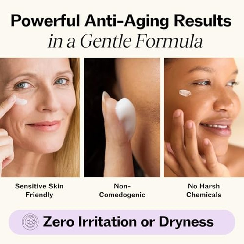 LilyAna Naturals Eye Cream for Dark Circles and Puffiness, Under Eye Cream for Wrinkles and Bags, Anti Aging - helps Improve Dryness; for Sensitive Skin - 1.7 oz - Made in USA