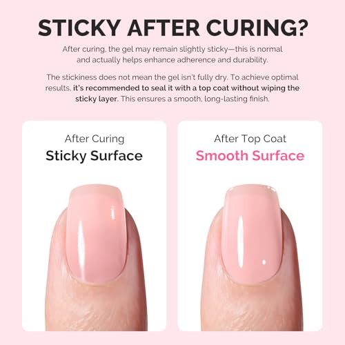 MelodySusie Clear Builder Nail Base Gel for Nails Thickening, Soak Off UV Extension Gel, Rhinestone Nail Glue in a Bottle for Nail Art Design Salon DIY Manicure at Home Gift for Women