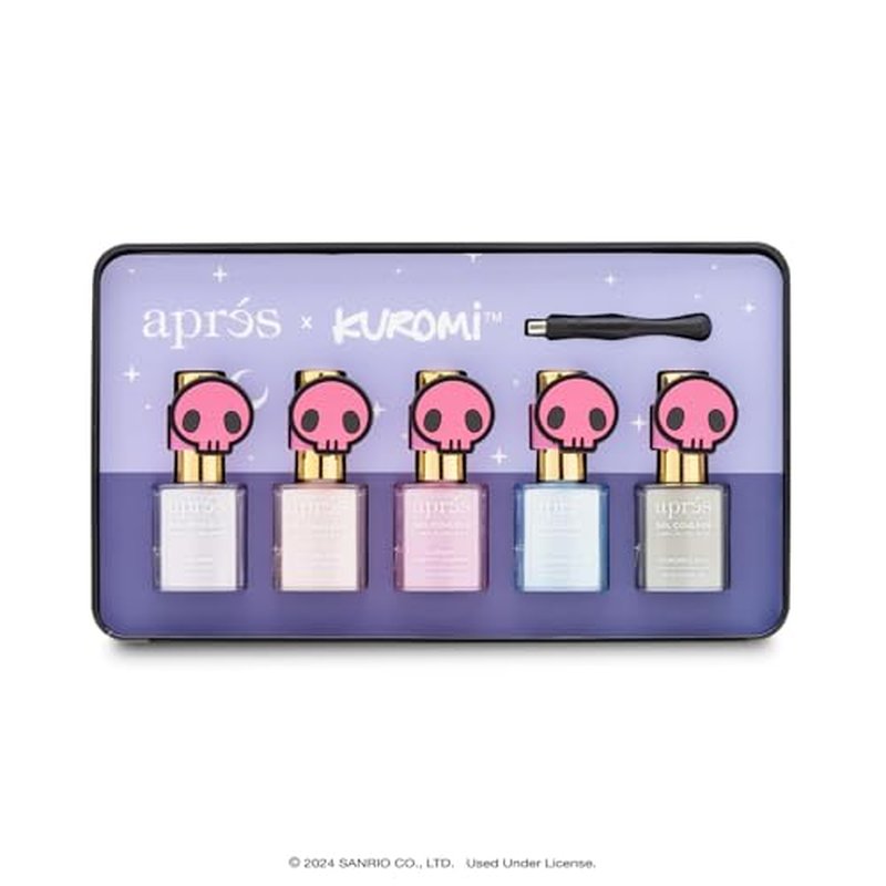 APR?S x Kuromi¢â Caty Eye Gel Color Magnetic Gel Nail Polish, Set of 5 10ml