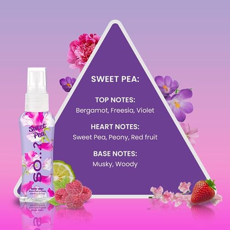 So¡¦? Body Mist Set - Body Spray for Women - Cruelty Free, Vegan Perfumes for Women - 650 to 1000 Sprays - Travel Size Gift Set - 4 pcs