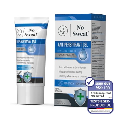 No Sweat Antiperspirant Gel 50 ML - Suitable Usage For Face-Neck-Nape Helps Prevent Excess Facial Sweating and Facial Shining-Suitable For Active Work and During Gym
