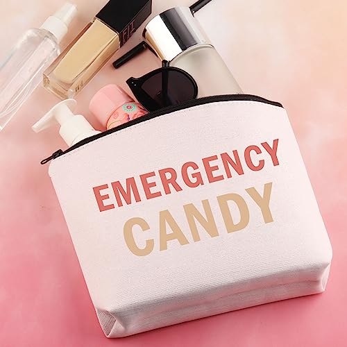 BDPWSS Emergency Candy Makeup Bag Candy Lover Gift Emergency Food Bag For Women Girls Sister Friends Graduation Gift (Emergency Candy)