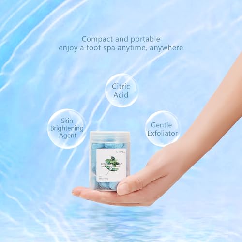 NOVAL Pedicure Supplies Spa Tablets Foot Bath Foot Soak for Softening Skin Care, 100g (Mint)