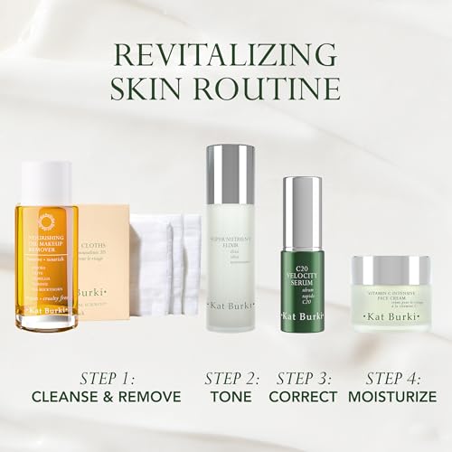 KAT BURKI Nourishing Oil Makeup Remover & Face Cleanser, Moisturizing Facial Cleansing Serum with Sea Buckthorn, Jojoba, Camellia Oil, 4 Fl Oz