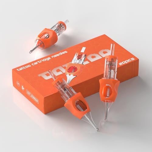 Wormhole Tattoo Cartridge Needles, 20PCS #1205RL Tattoo Needles Round Liner Disposable Tattoo Liner Needles for Rotary Tattoo Gun Tattoo Pen (1205RL)