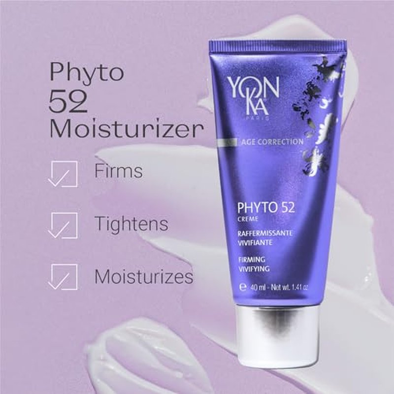 Yon-Ka Phyto 52 Skin Firming Cream | Anti-Aging Facial Moisturizer and Night Creme | Tighten Skin and Reduce the Look of Pores with Vitamin E | Paraben-Free | 1.41 oz