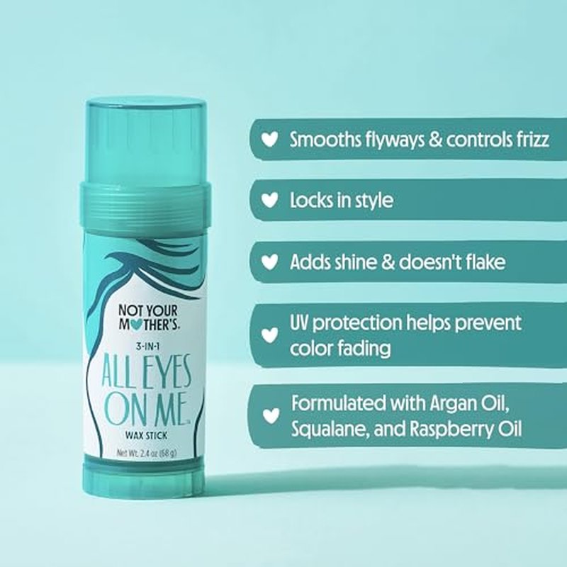 Not Your Mother's All Eyes On Me 10-in-1 Hair Perfector & 3-in-1 Wax Stick & Styling Cream (3-Pack) - Protectant & Styling Products for All Hair Types