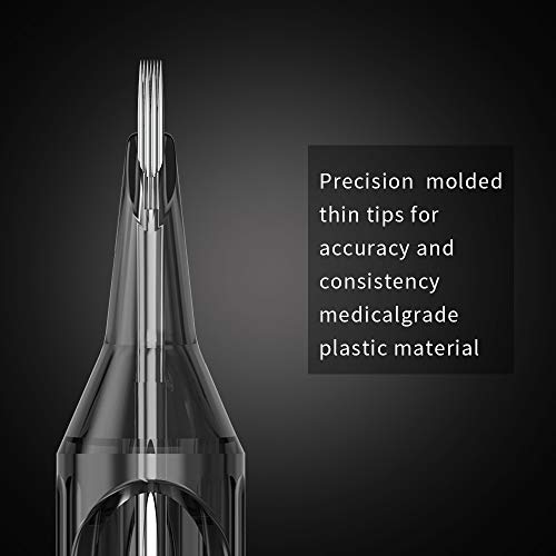 Tattoo Cartridge Needles - 20Pcs Assorted Standard Sterilized Tattoo Needle Cartridges Round Shader 5RS Size for Tattoo Machine Tattoo Kits Tattoo Supplies