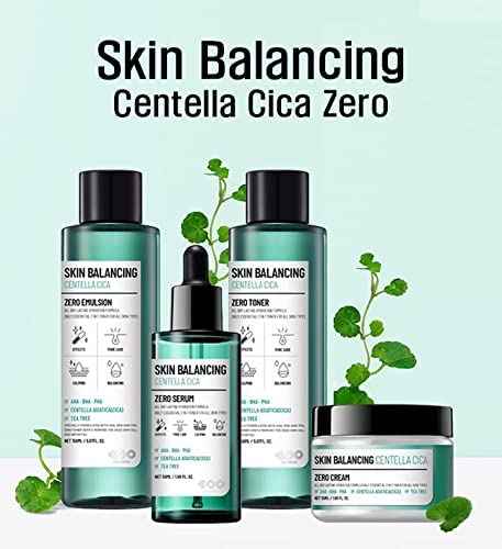 DEARBOO SKIN Balancing Centella Cica Zero Facial Cream 1.76 oz(50g) | AHA BHA PHA and Teatree | Soothing, Calming, Moisturizing for Sensitive Skin | Daily Korean Skincare