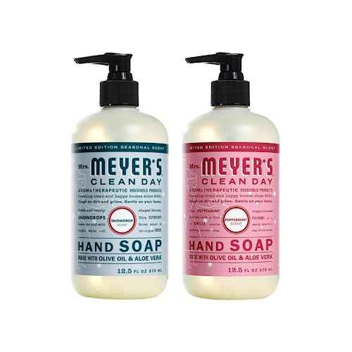Mrs. MEYER'S CLEAN DAY Hand Soap Variety (Snow Drop + Peppermint)