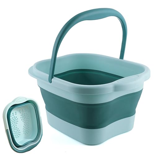 Foot Bath 15L(4 GL) Collapsible Foot Soak Tub with Handle, Foot Spa Bath Massager Foot Soaking for Dry Cracked Feet, Plastic Foot Bucket