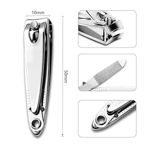 Bulk Nail Clippers with File - 50 Pack Multipack for Women & Men, Swing-Out Nail Cleaner, Mini Small Fingernail Clippers Attached Filer, Durable 2.36-Inch Clippers Bulk (50 Count)
