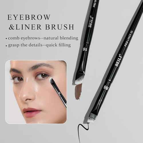 BEILI Makeup Brushes 14Pcs Professional Eyeshadow Brush Set Premium Synthetic Makeup Brushes for Liquid, Cream & Powder Eyeshadow