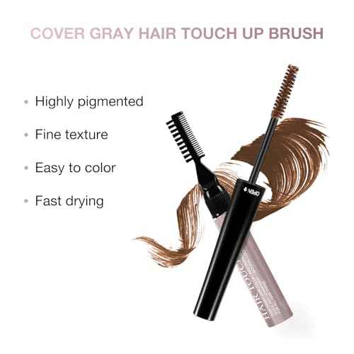 Root Touch Up Hair Color, 3 In 1 Gray Hair Concealer Stick with Precision Applicator, Temporary Hairline Filler, Multi-Purpose Mascara for Eyebrow and Beard£¨Light Brown£©