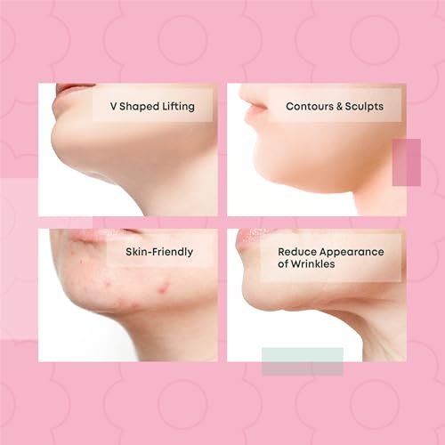 V Line Lifting Mask Double Chin Reducer for Face Lift & Chin Sculpting | Double Chin Eliminator for Women | Face Strap for Sleeping & Jaw Shaper | Tightening Band for Neck & Cheek | Vline Mask Jawline