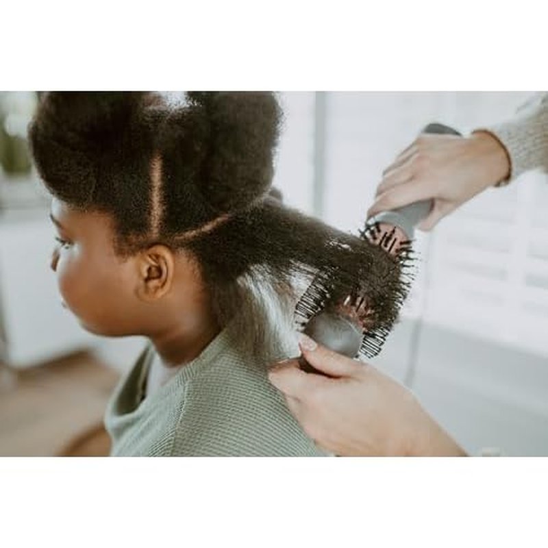 Hairitage Volumizing One Step Blow Dry Brush + Hair Dryer for Curling + Straightening - Ceramic Tourmaline Blowout Brush + Volumizer - Hair Styler for Smooth Shiny, Frizz-Free Styles - Matte Grey
