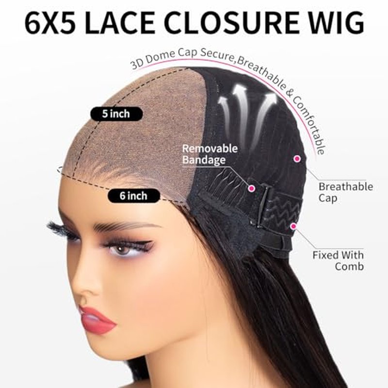 RECOOL Highlight Wig Human Hair Loose Body Short Bob Wig Human Hair Ombre Short Bob Wigs For Black Women 5x6 HD Glueless Wigs Human Hair Pre Plucked Pre Cut Bleached Knots 1B/2/30 Mixed Color Wig