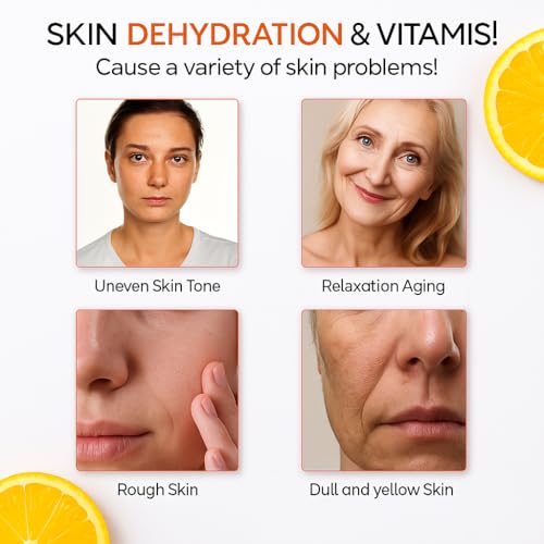 Vitamin C Serum for Mature Skin with Hyaluronic Acid, and Aloe Vera - Hydrating, Lifting, Face Wrinkle & Age Spot Reduction, Anti-Aging Skincare, (1.7 fl oz)