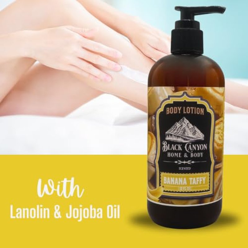 Black Canyon Banana Taffy Scented Body Lotion with Lanolin and Jojoba Oil, 12 Oz