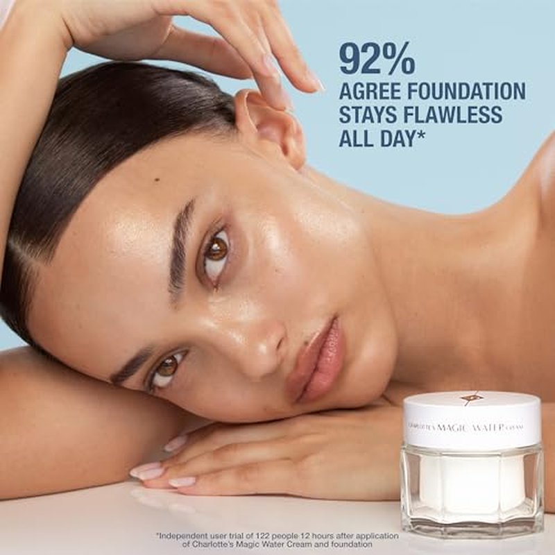 Charlotte Tilbury Magic Water Face Cream - Lightweight, Dewy Gel Moisturizer for Sensitive Skin - Infused with Niacinamide & Biopeptide Complex to Help Improve the Appearance of Fine Lines