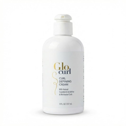 Glocurl Curl Defining Cream Natural Vegan Formula with Biotin, Aloe Vera, Coconut Oil & Quinoa Protein. Defines, Moisturizes & Fights Frizz for All Curl Types.