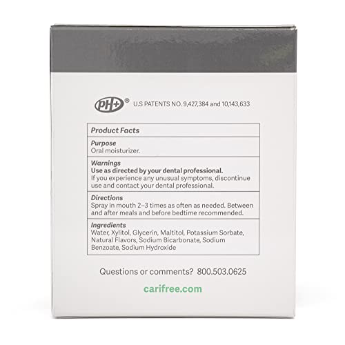 CariFree Oral Spray, Mint Flavored, Xylitol for Moisturization, Neutralizes pH, Fluoride-Free, Freshen Breath, Recommended by Dentists, Dentist Developed, 4 Bottles (1 fl. oz. Each)