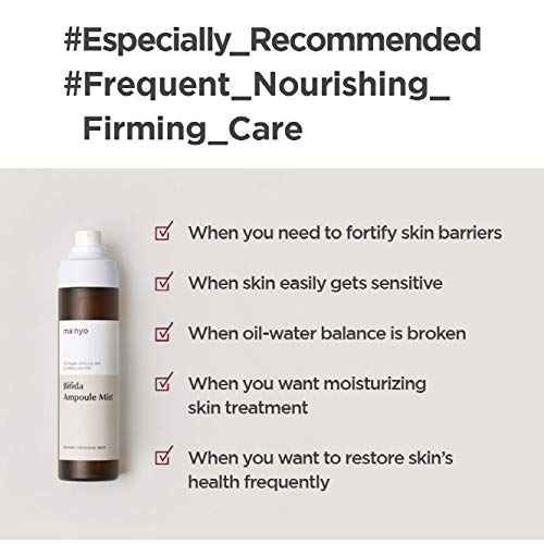 MA:NYO Bifida Ampoule Mist Facial Serum Mist with Long Lasting, Nourishing for Men and Women, Korean Skin care 4.0 fl oz (120ml)