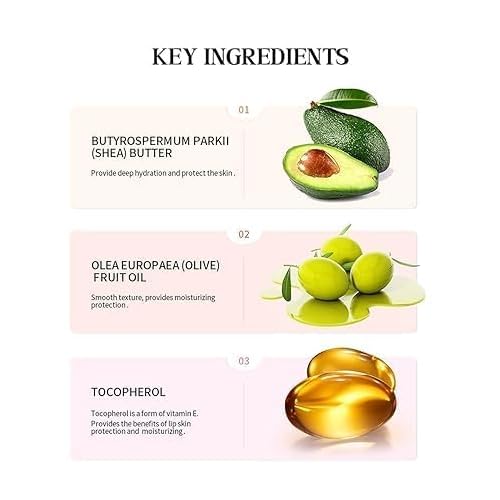 Glossy Butter Balm Set,Instant Moisture and Hydration Lip Gloss,Long-lasting Hydrating Non-Sticky Lip Balm,Soften Dry Lips and Lip Care (Cake)