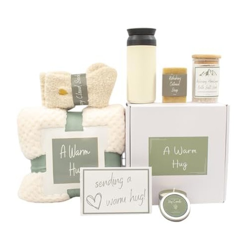 A Warm Hug Gift Box for Women - Cozy, Relaxing Self Care, Get Well, Sympathy, Thinking of You - Thoughtfully Curated Box for Her