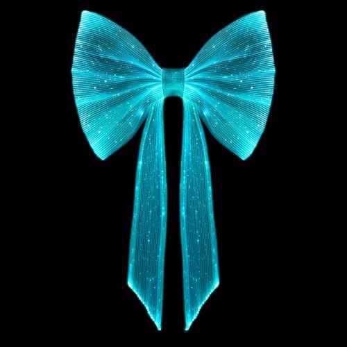 Light up Hair Accessories 7 Colors LED Hair Bow with Veil Rave Hair Clips Glow Hair Barrettes for Wedding