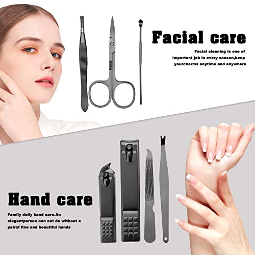 Manicure Set 7 In 1 Stainless Steel Nail Kit Manicure Kit Gifts for Dad Gifts for Christmas Nail Clippers for Men Gift Under 5 Dollars Nails Tools with Travel Case Mens Stocking Stuffers