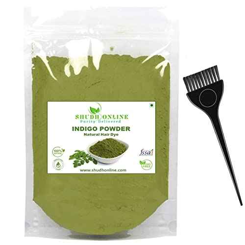 Indigo Powder for Hair Organic (7 oz - 200g) Pure Indigo Hair Dye Neela Powder, Indigofera Tinctoria Herbs - Color your Hair Black (0.45 lb)