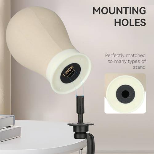 22 Inch Wig Head for Wig, Canvas Mannequin Head with Mount Hole, Manikin Head for Wig Making, Styling and Display, Head Contour More Realistic