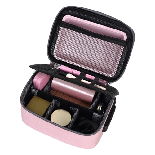 PODAHO Large Smell Proof Bag with 10 Accessories, Premium Organizers Box Case with Combination Lock, Portable Containers Pouch, Great Gift for Women, (Pink Set)