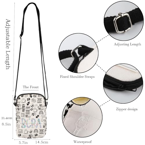 WCGCKO Behavior Therapist Gift Certified Behavior Analyst Gift BCBA Crossbody Purses Bag Messenger Bag For Women (BCBA boa CR)