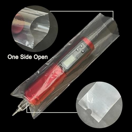 Yugui Large Tattoo Machine Pen Covers Bags - 200pcs Disposable Tattoo Gun Sleeves 2.4x7" Plastic Grip Bags for Tattoo Pen Machine Supplies, Clear
