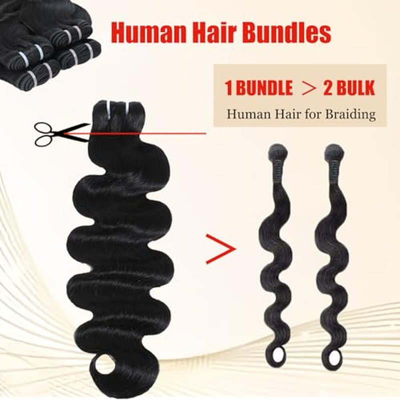 12A Human Hair Bundles Body Wave Thick 3 Bundles 100% Unprocessed Brazilian Virgin Human Hair Quick Weave Real Human Hair Extensions Natural Black 18 20 22 Inch