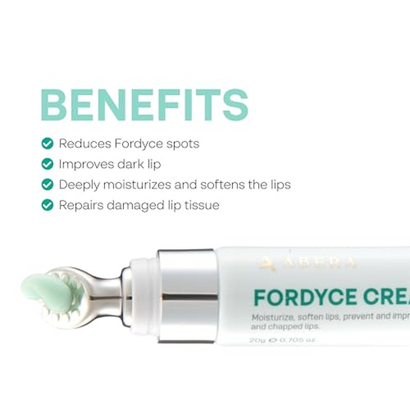 Abera Fordyce Cream ? Advanced Formula with HPR (Next-Gen Retinoids), Fordyce Spot Remover For Lips, All-day Moisturizing, Help Improve Dry, Chapped and Dark Lips, For Sensitive Lips (1.4 Oz) (Set 2)